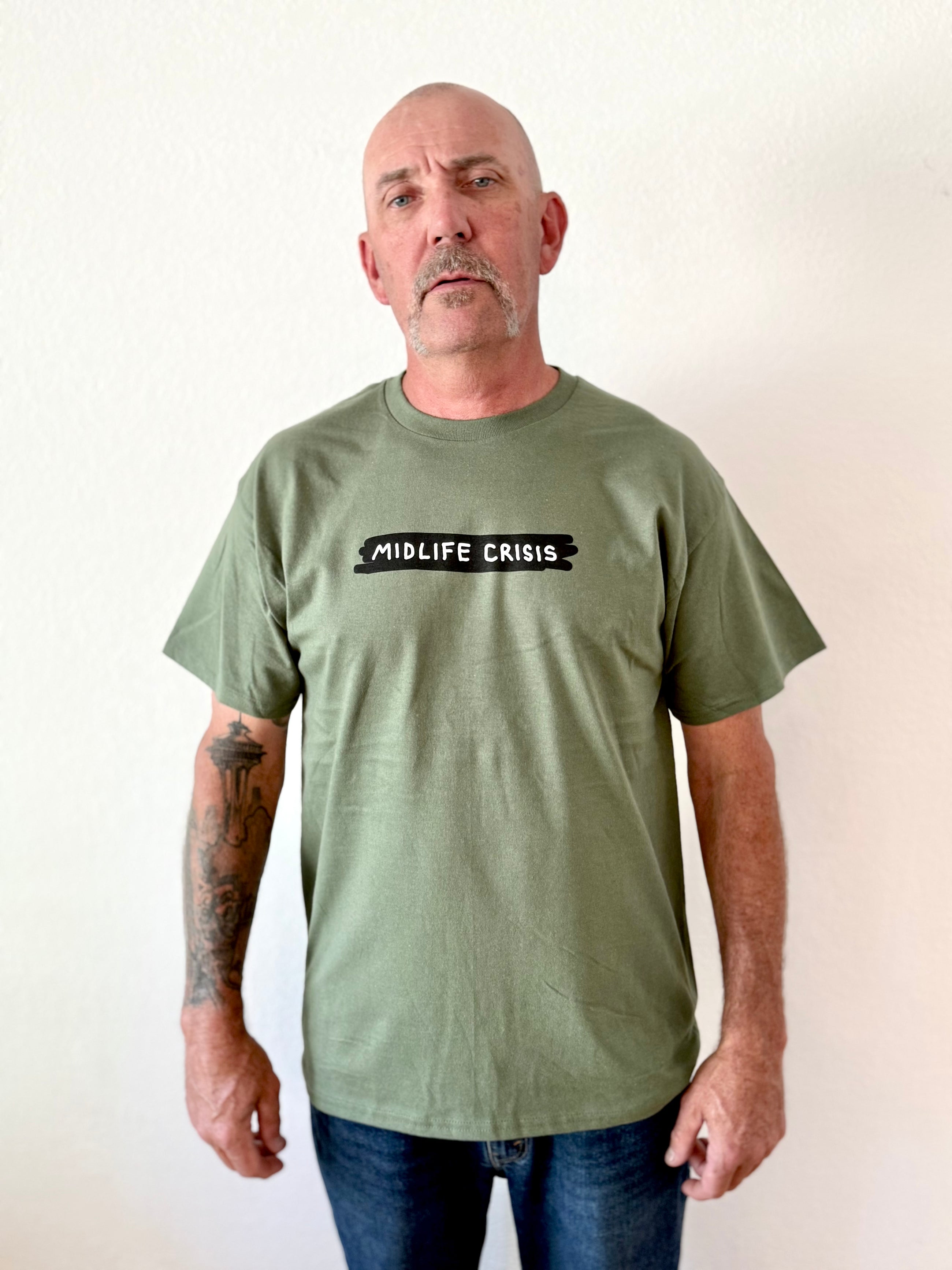 Scribble Tee - Olive