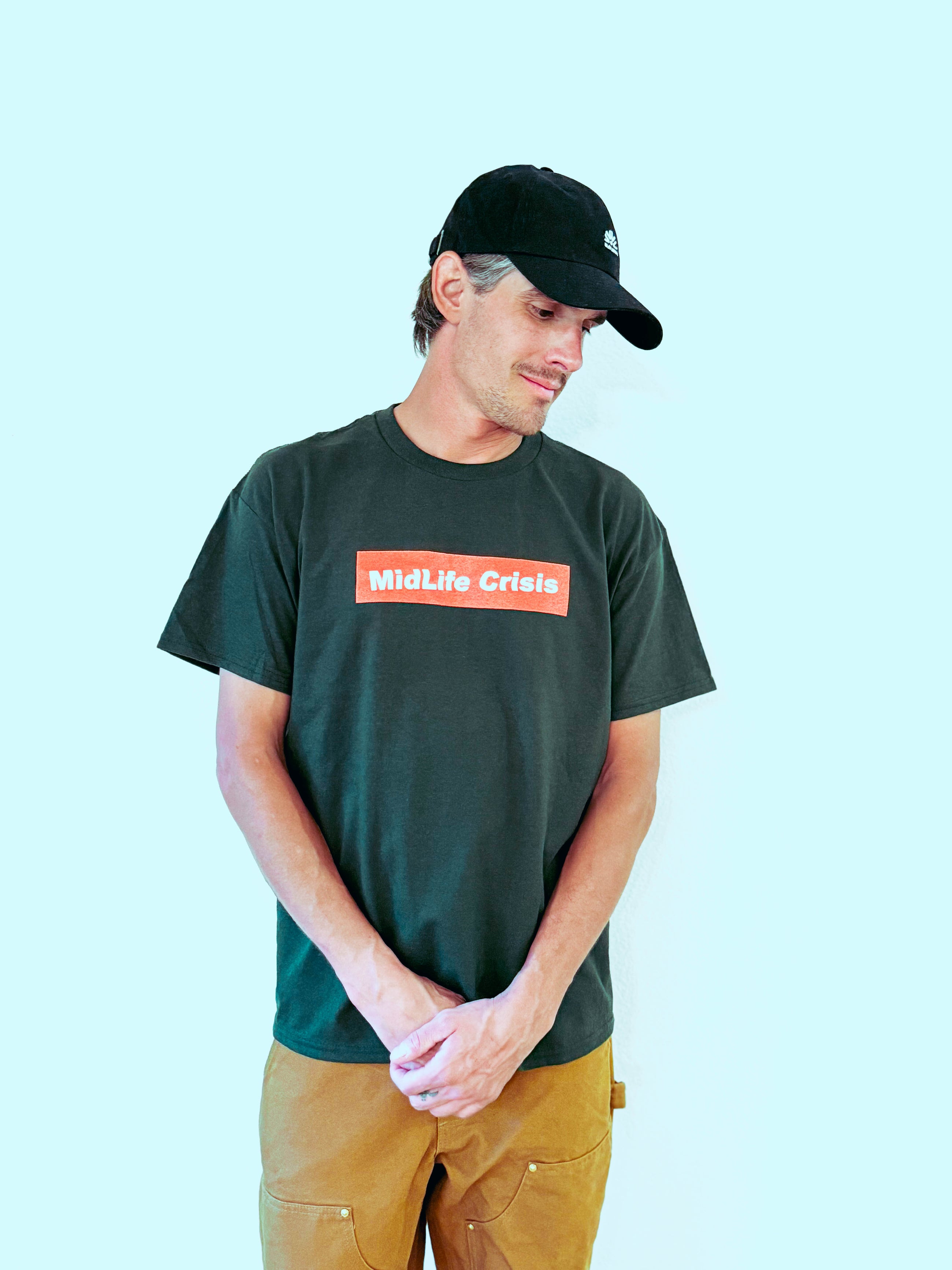 Crooked Block Tee - Forest Green