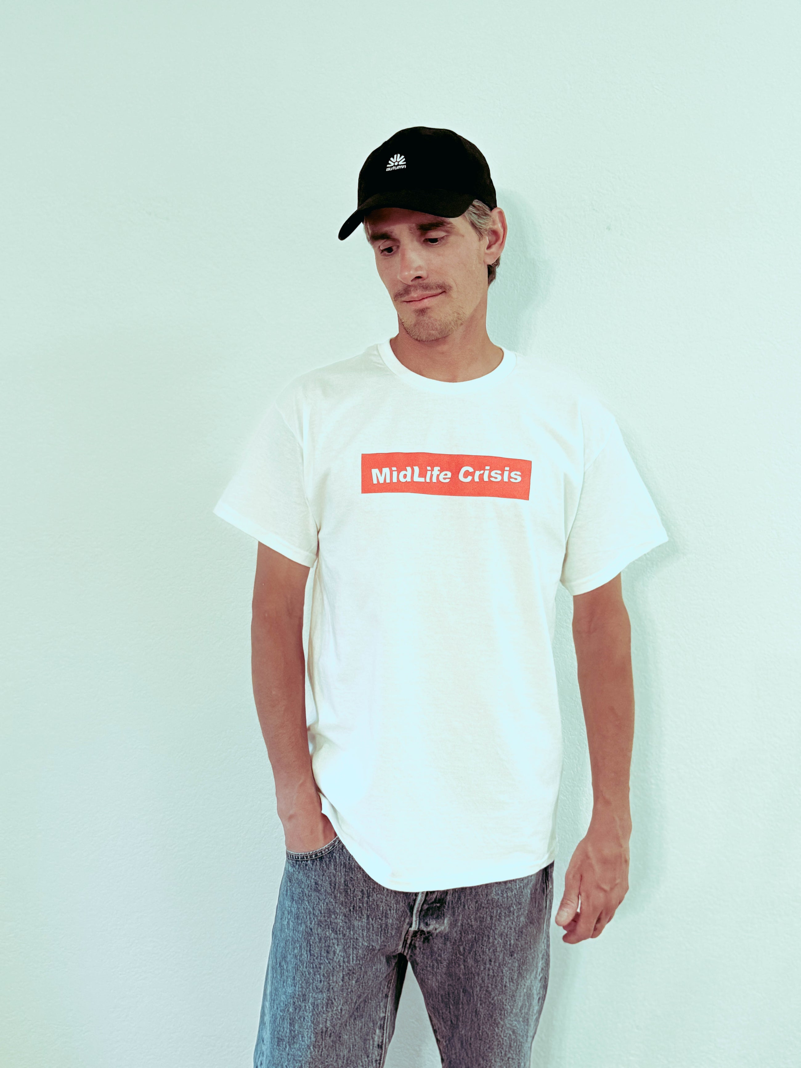 Crooked Block Tee - White