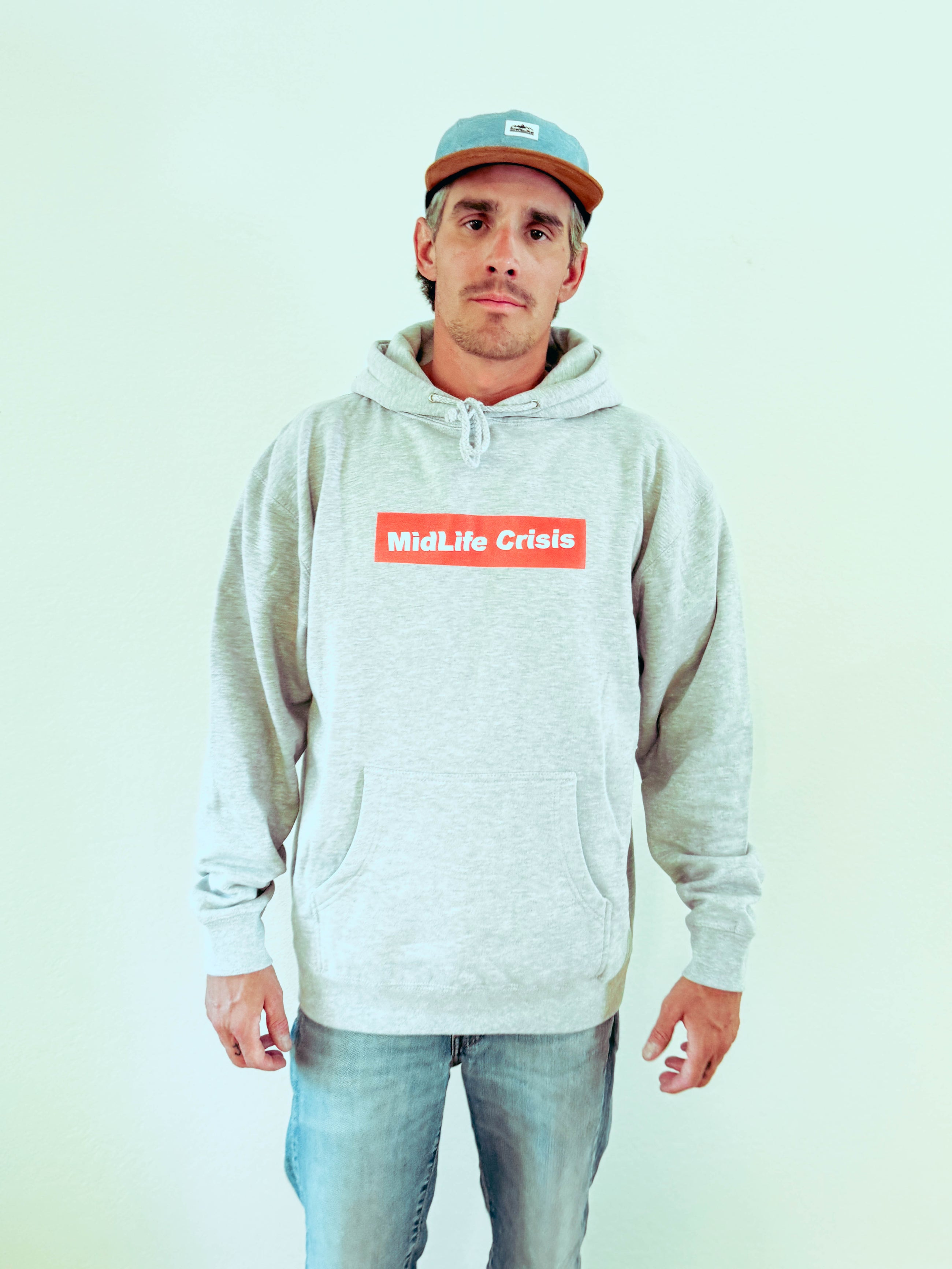 Crooked Block Hoodie - Light Heather