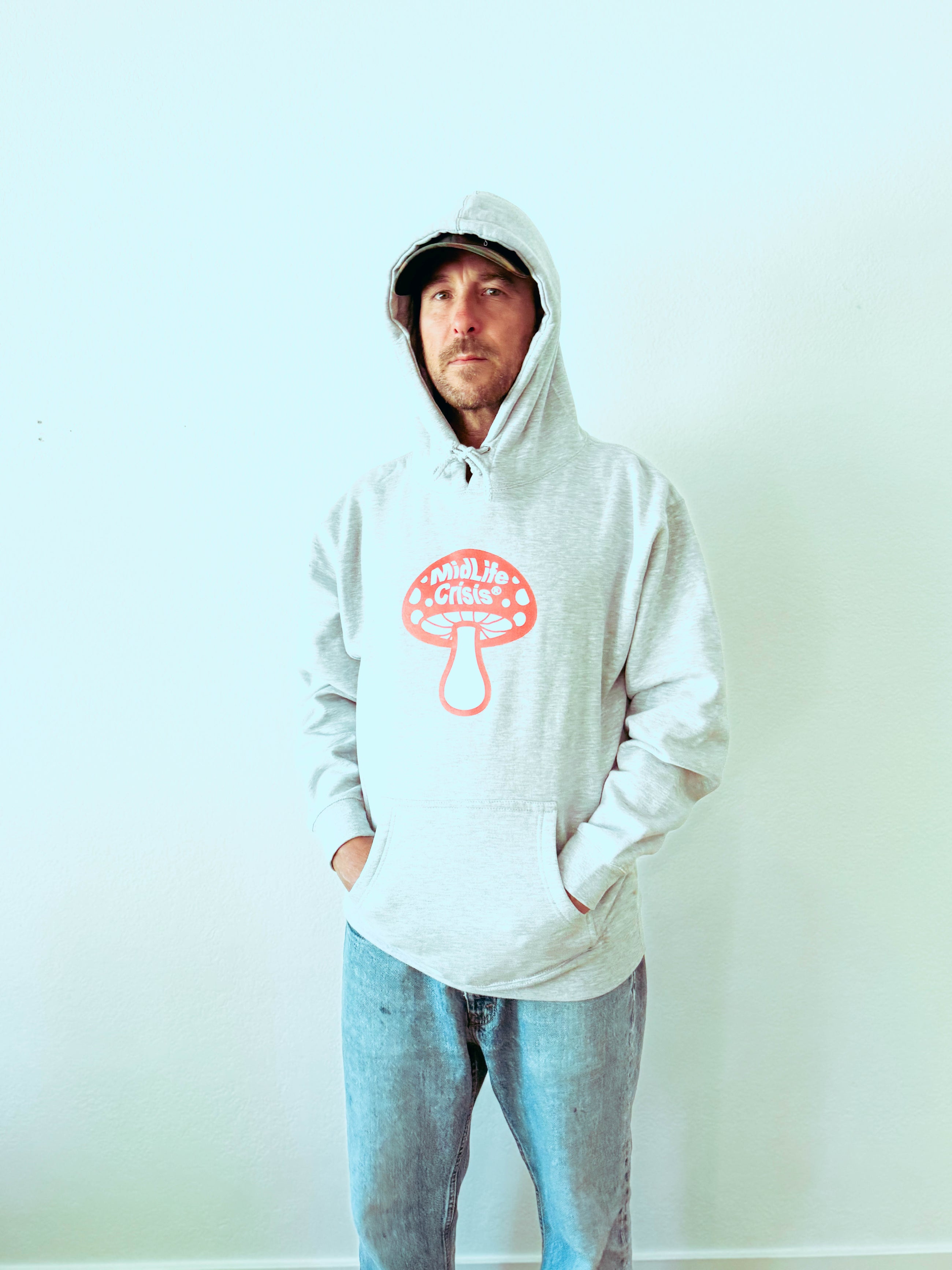 BIG Shroomin' Hoodie - Light Heather
