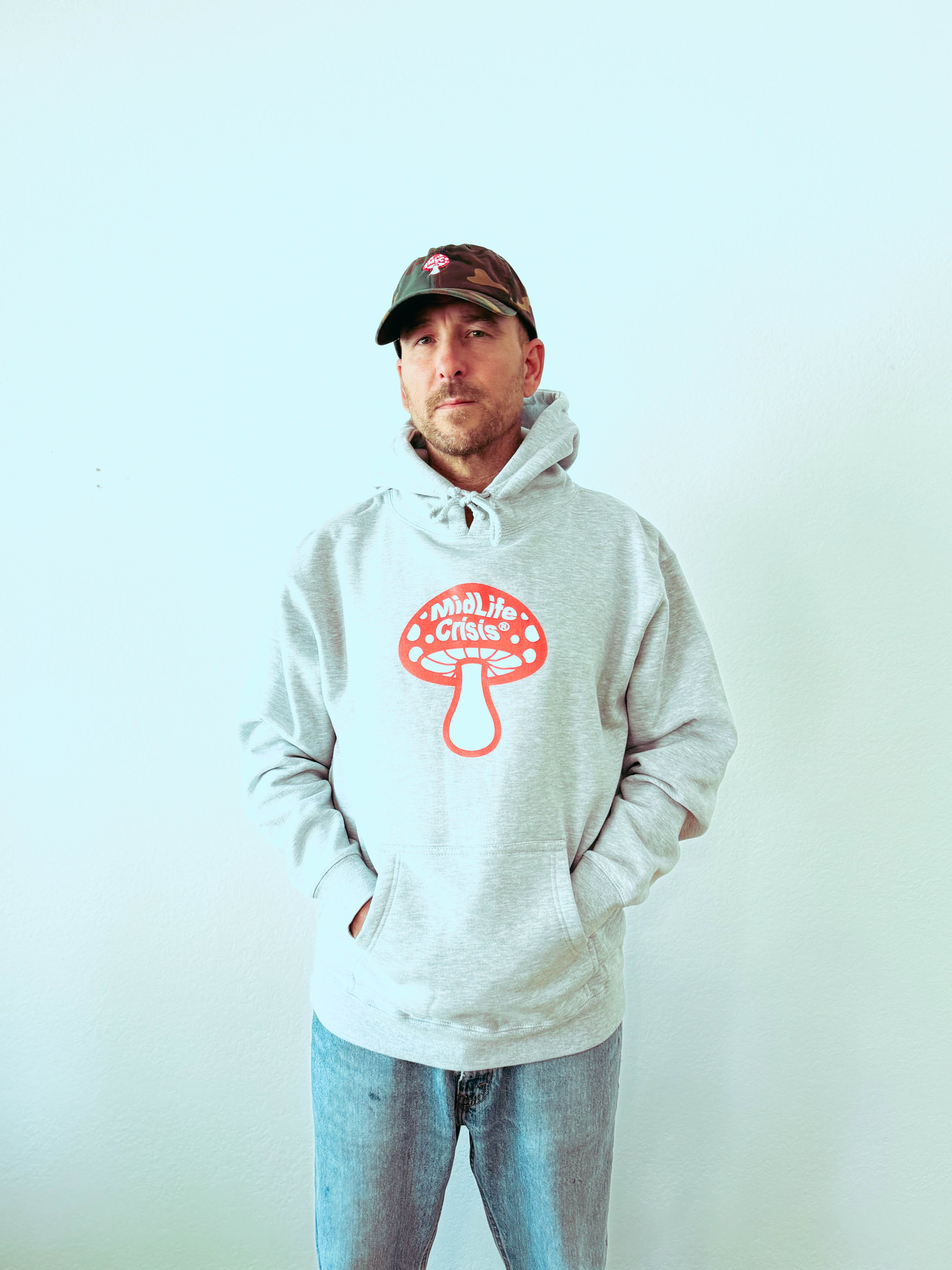BIG Shroomin' Hoodie - Light Heather