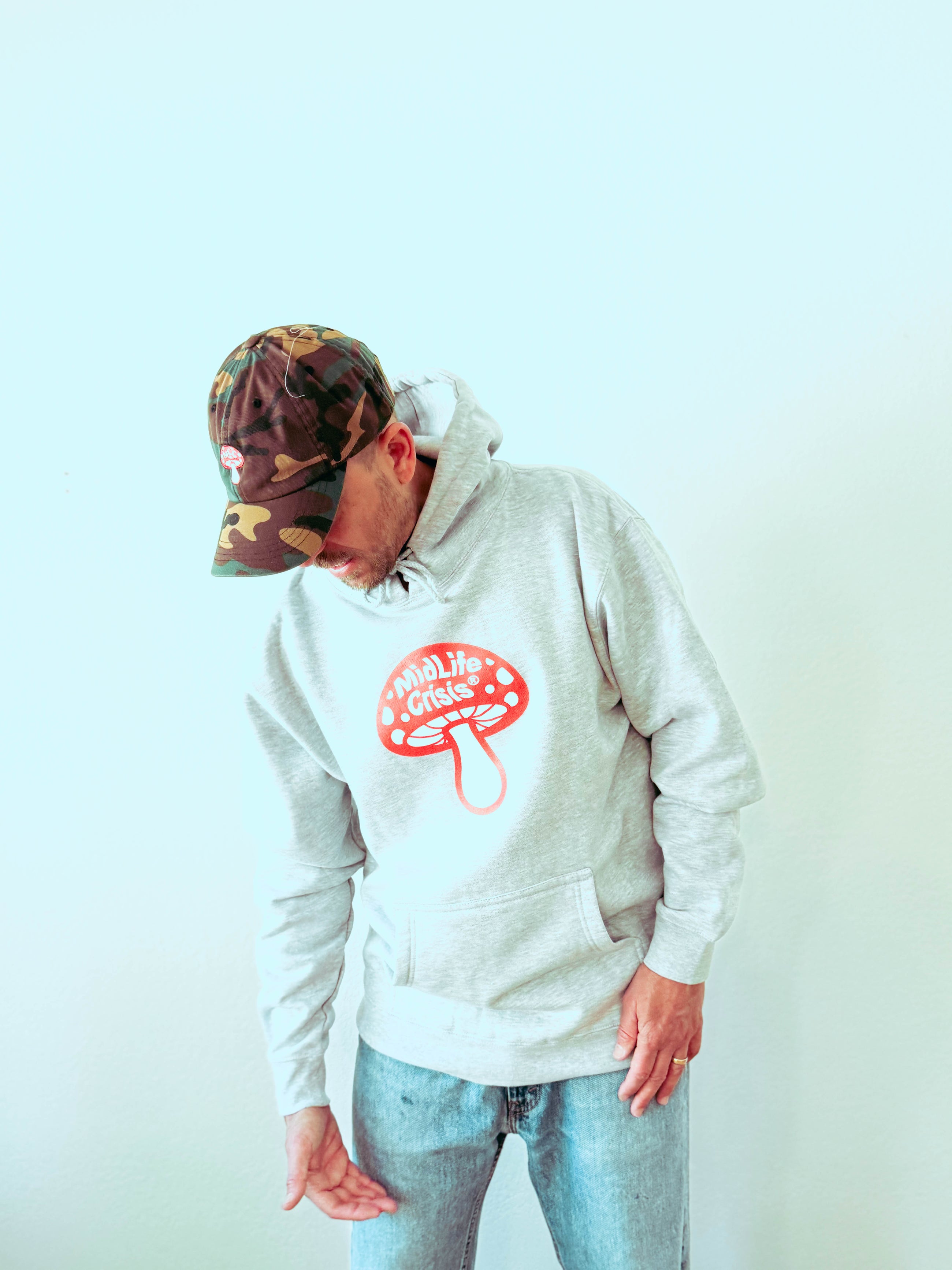 BIG Shroomin' Hoodie - Light Heather