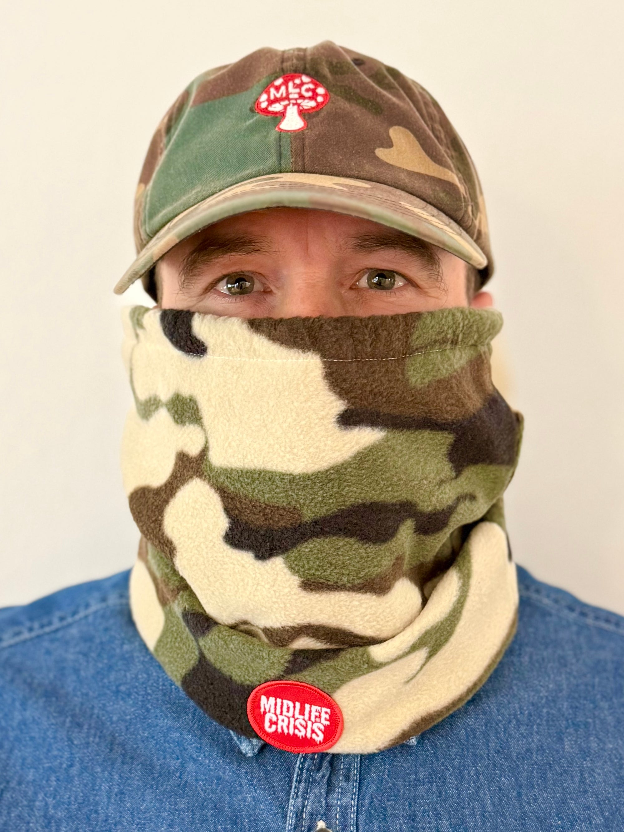 Handmade Camo Fleece Beanie/Neck Gaiter