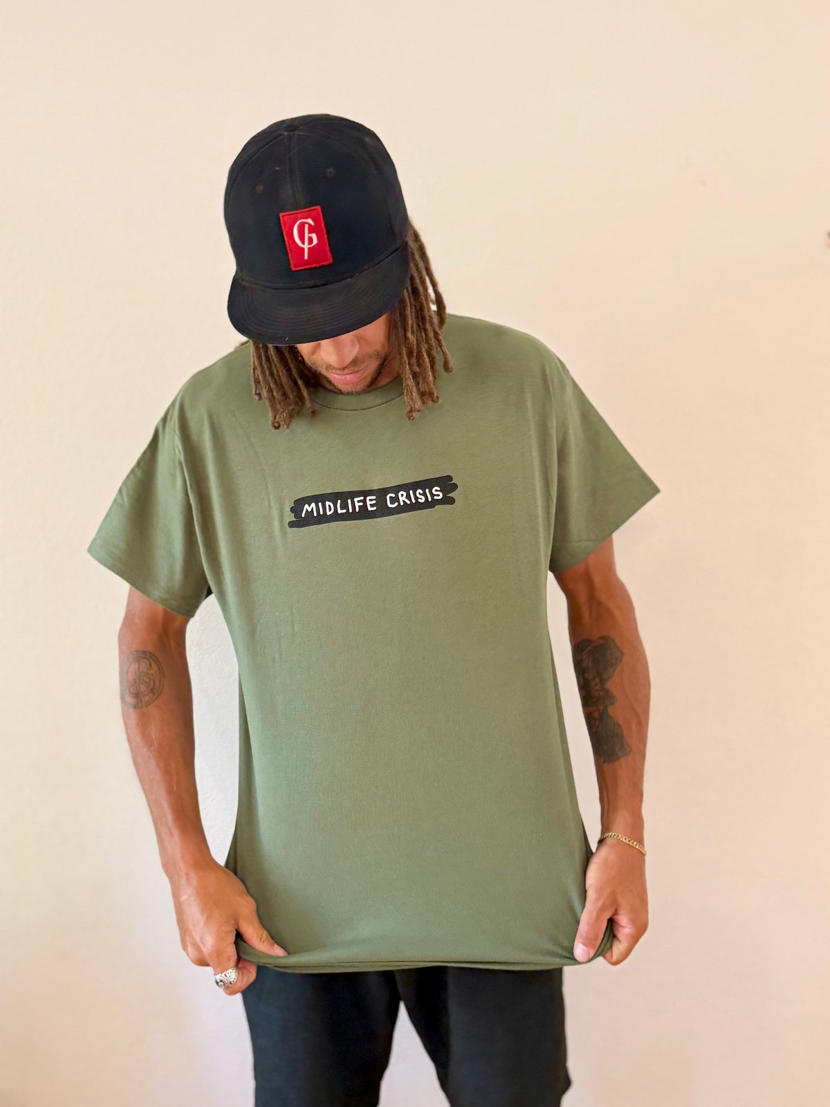 Scribble Tee - Olive
