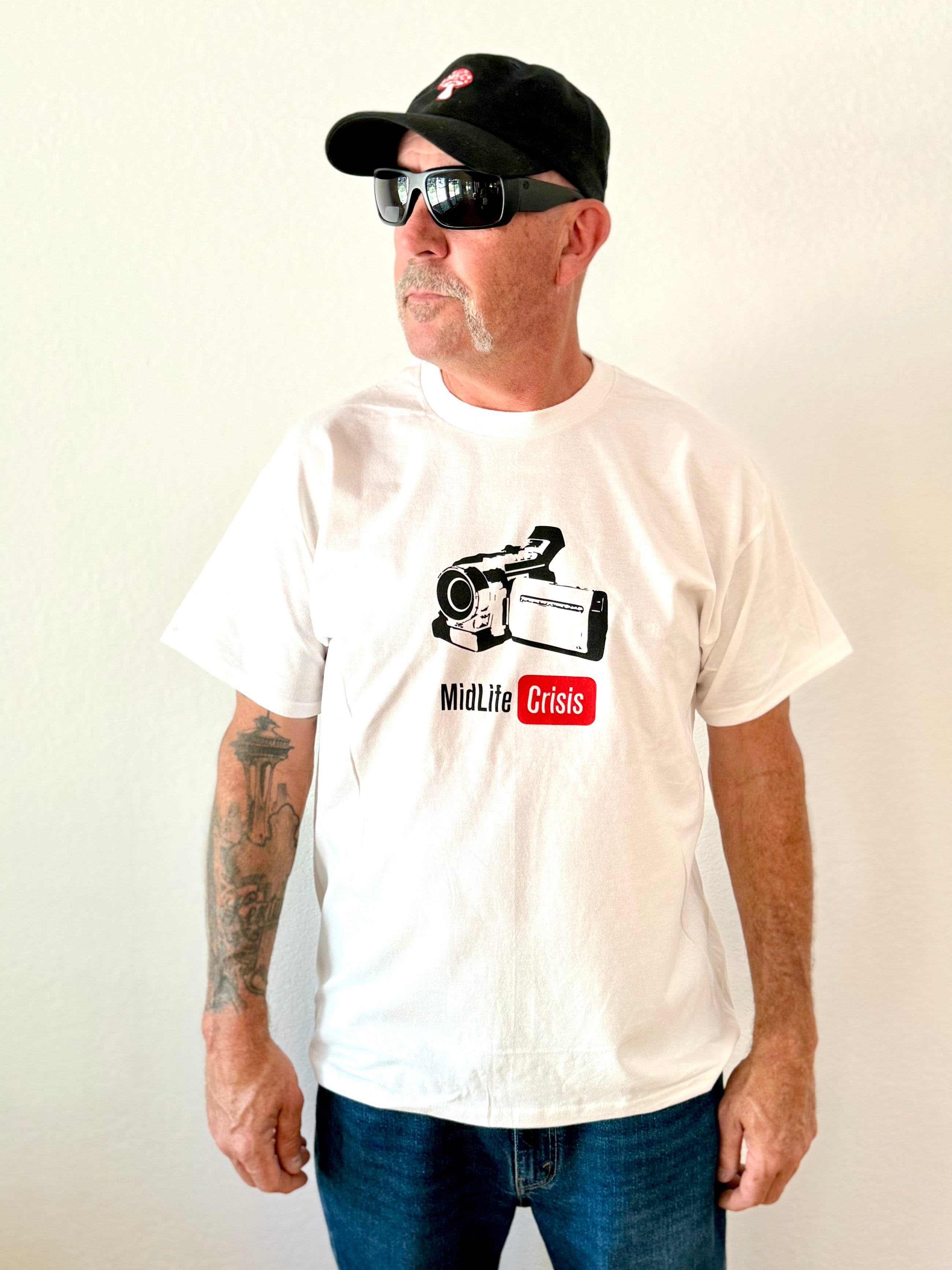Dad Cam Tee - White