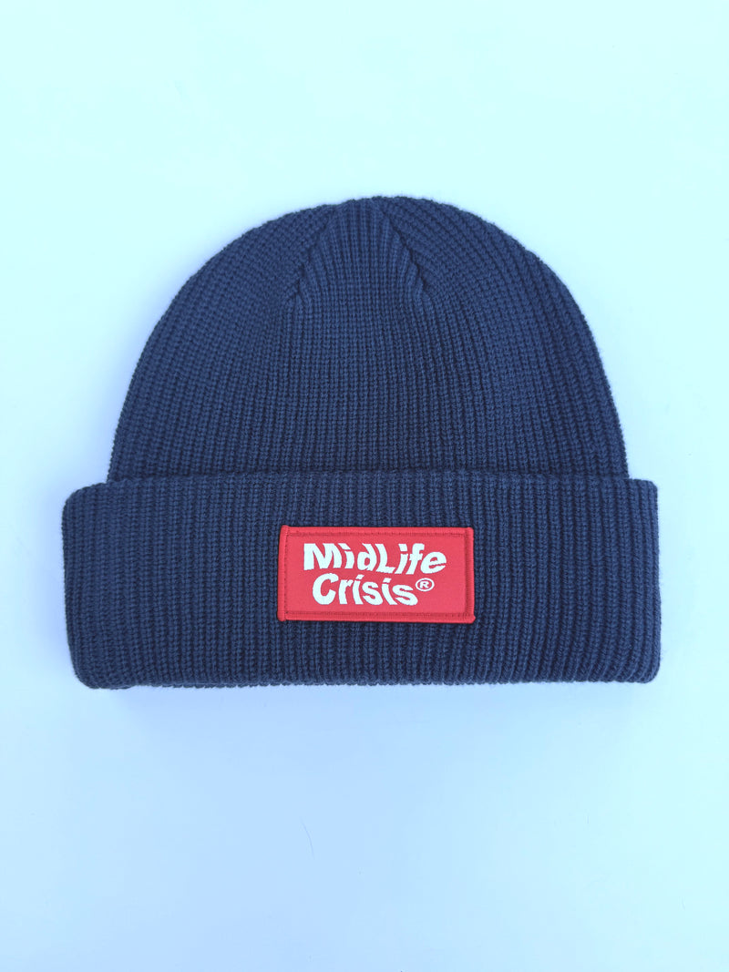 Block Beanie - Navy