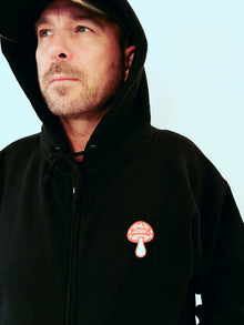 Shroomin' Zipup Hoodie - Black