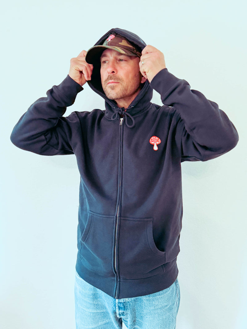 Shroomin' Zipup Hoodie - Navy