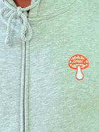 Shroomin' Zipup Hoodie - Light Heather