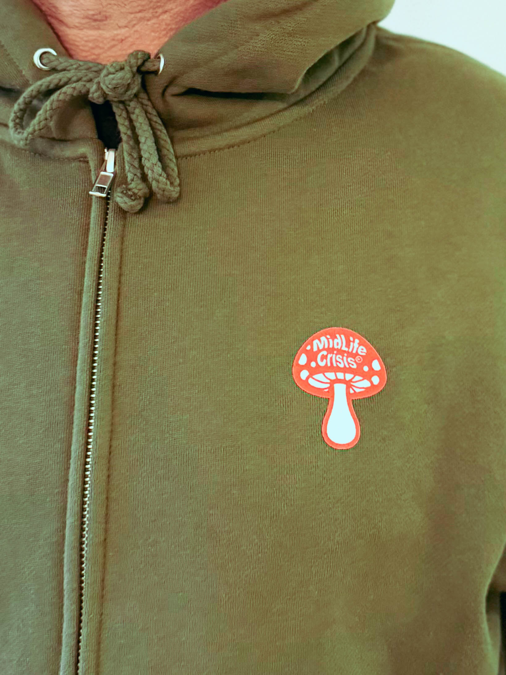Shroomin' Zipup Hoodie - Olive