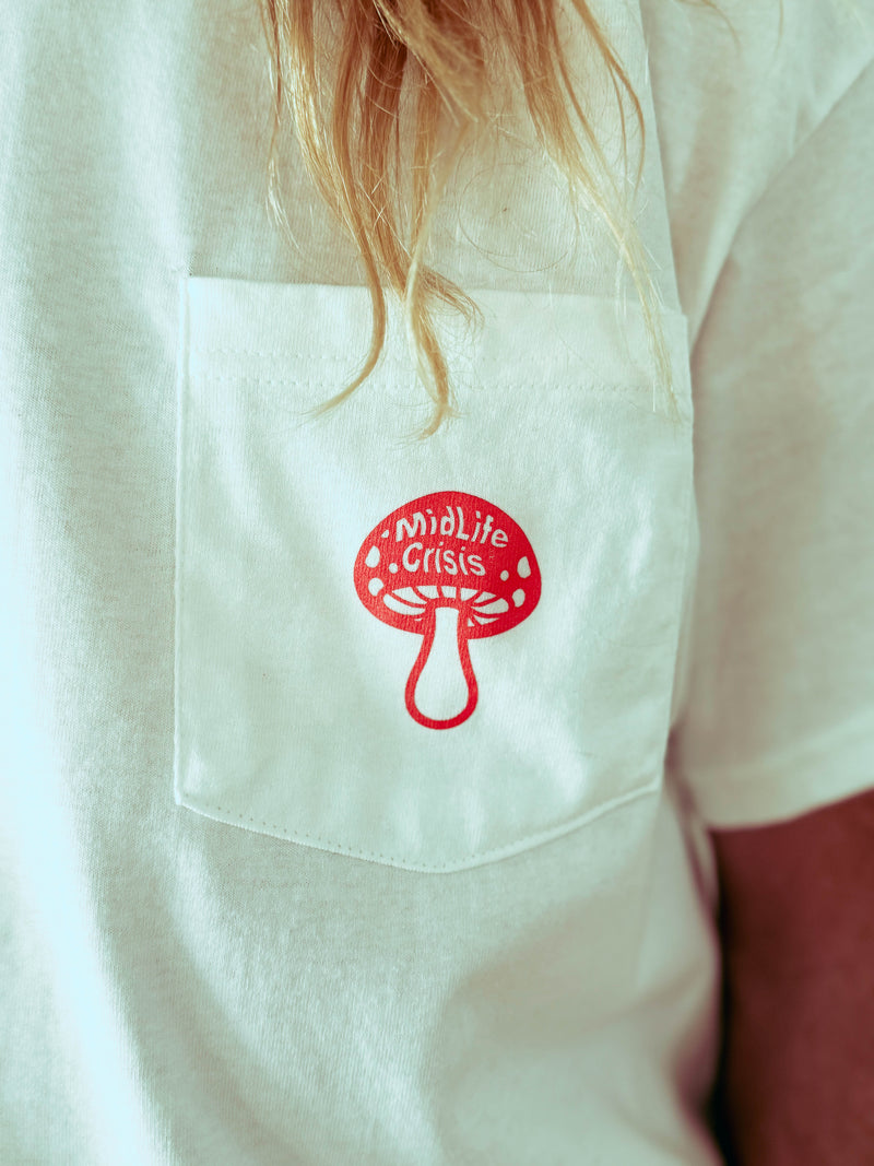 Shroomin' Pocket Tee - White