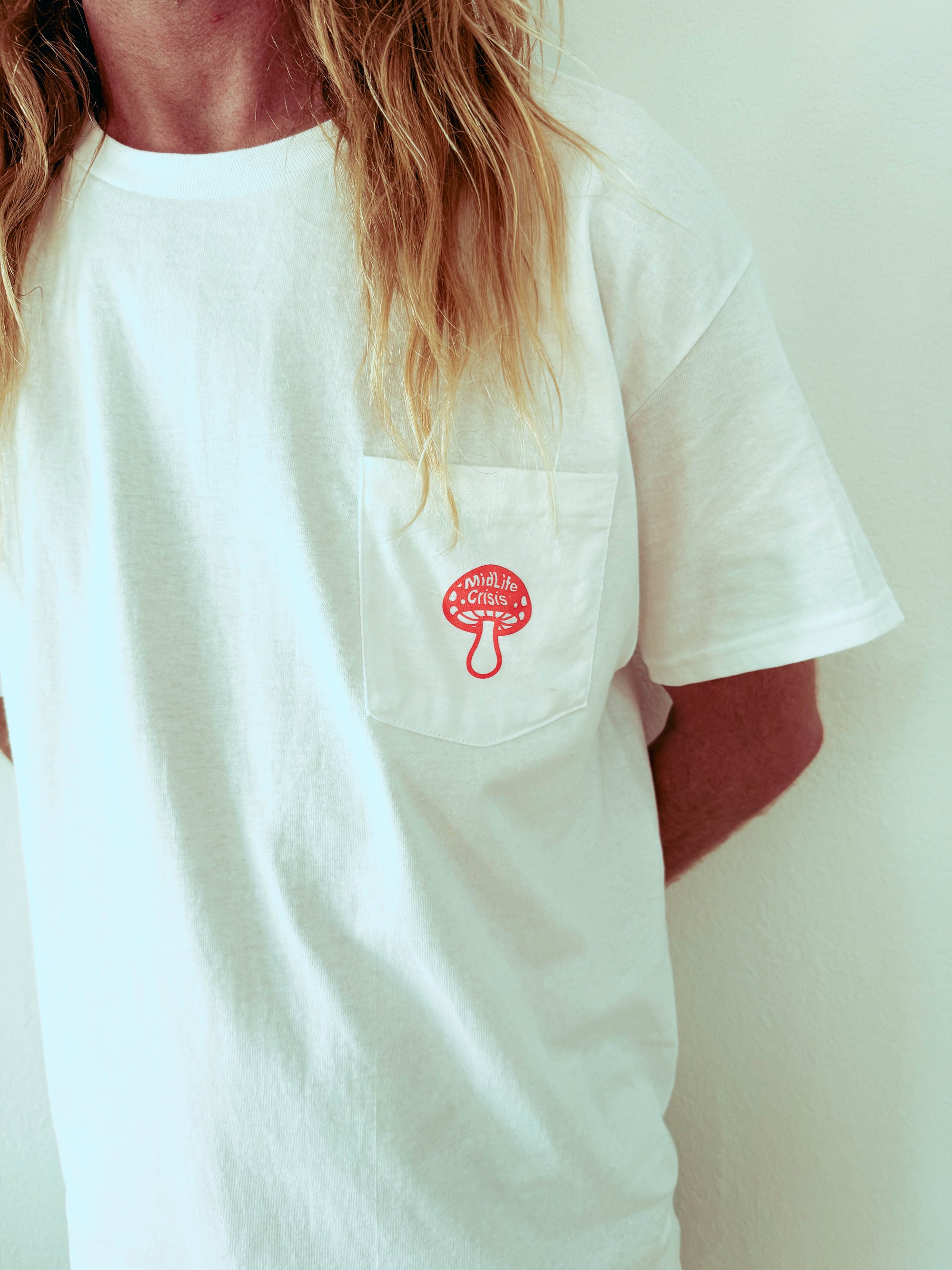 Shroomin' Pocket Tee - White