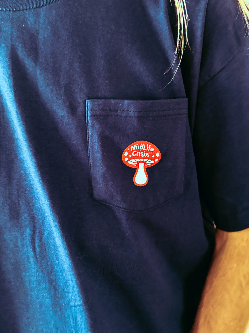 Shroomin' Pocket Tee - Navy