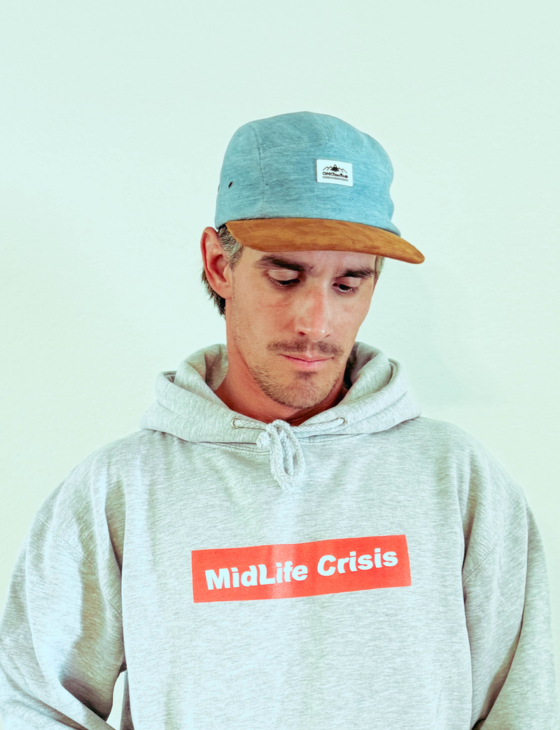 Crooked Block Hoodie - Light Heather