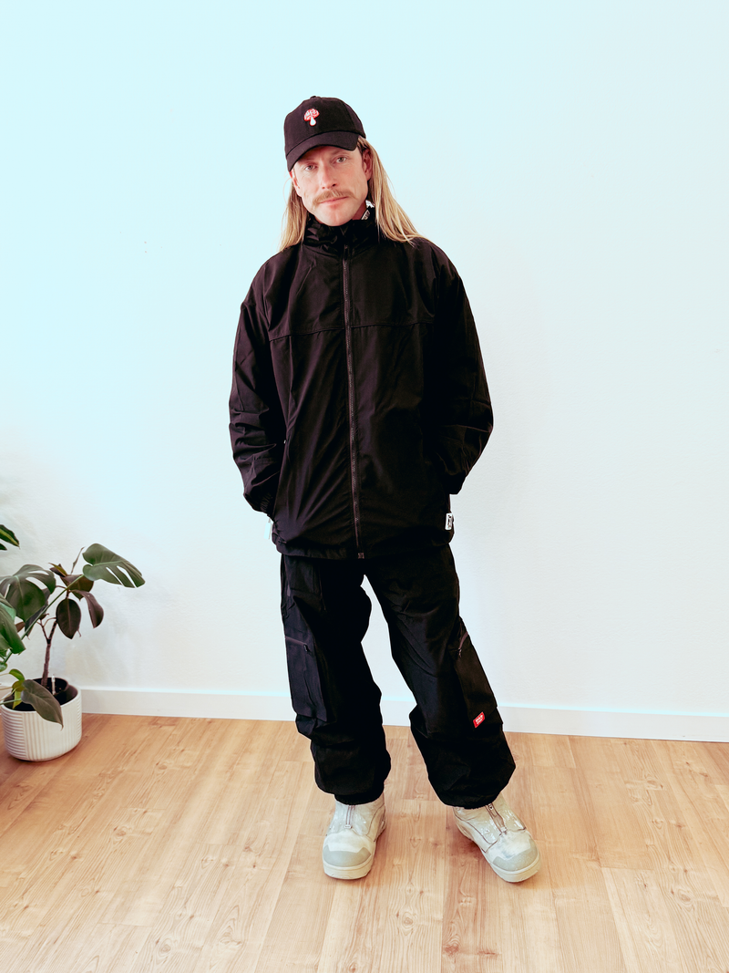 Block Snowboard Jacket - Solid Black