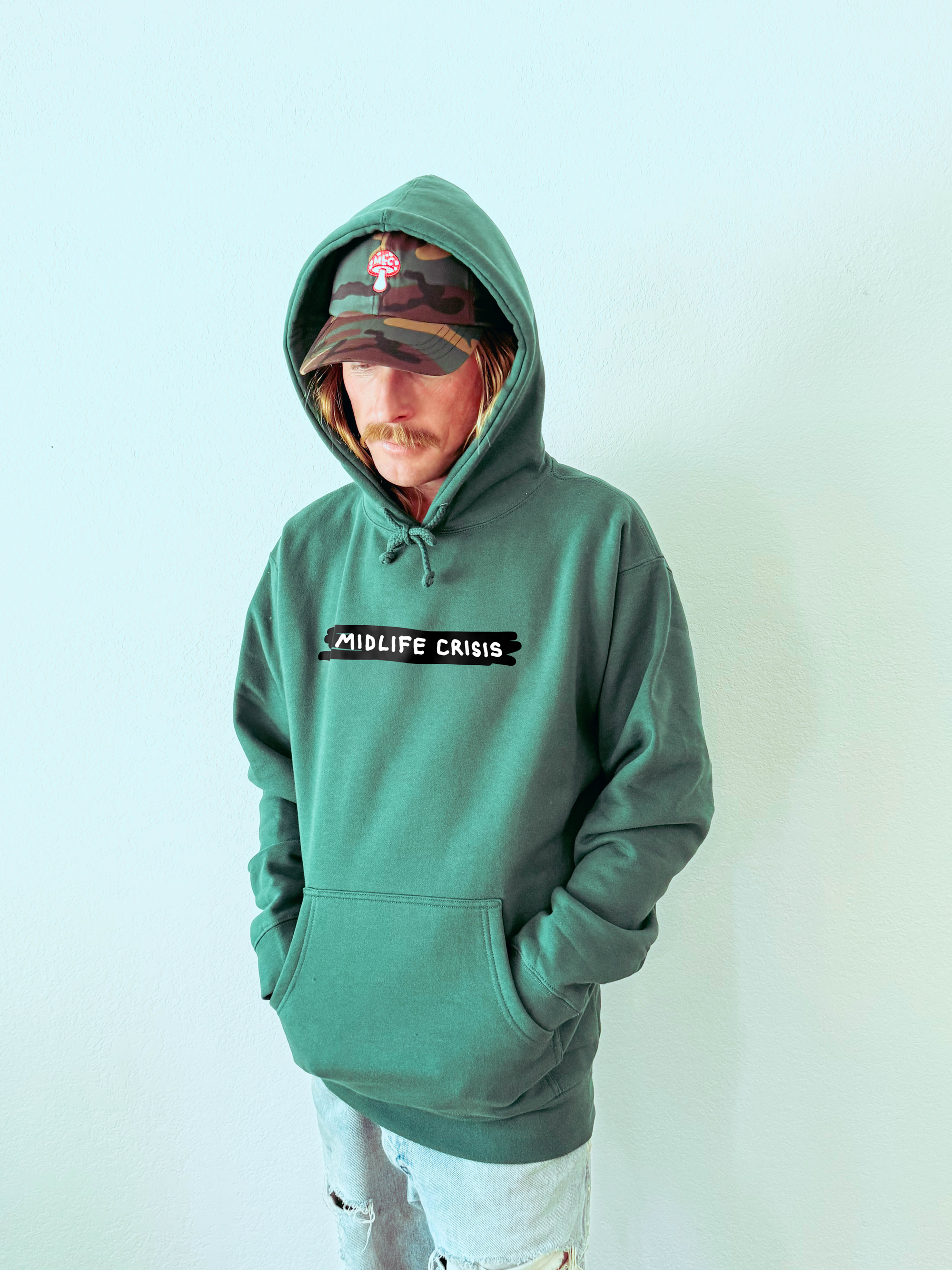 Scribble Hoodie - Forest Green