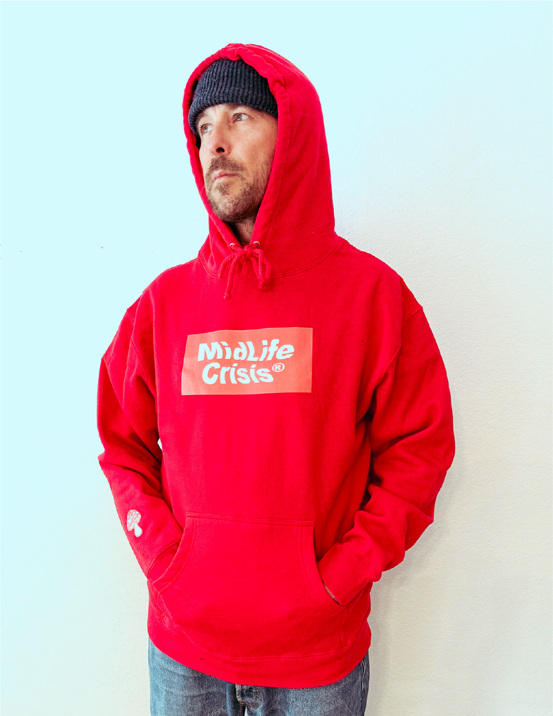 Block Hoodie - Red