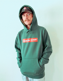 Crooked Block Hoodie - Forest Green
