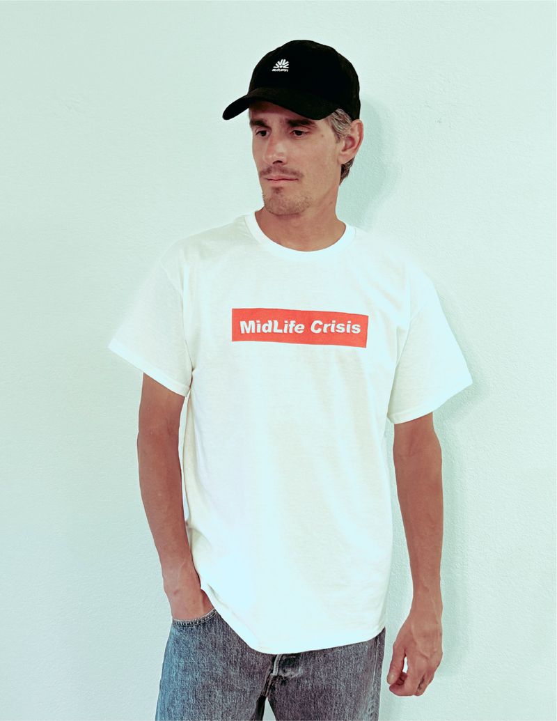 Crooked Block Tee - White