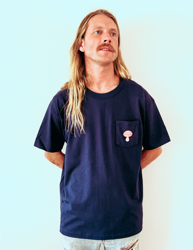 Shroomin' Pocket Tee - Navy