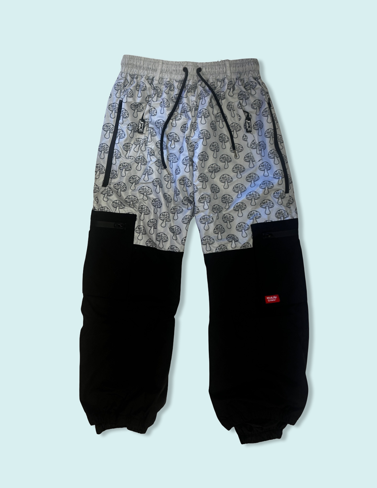 Shroomin' Snowboard Pants - Gray and Black