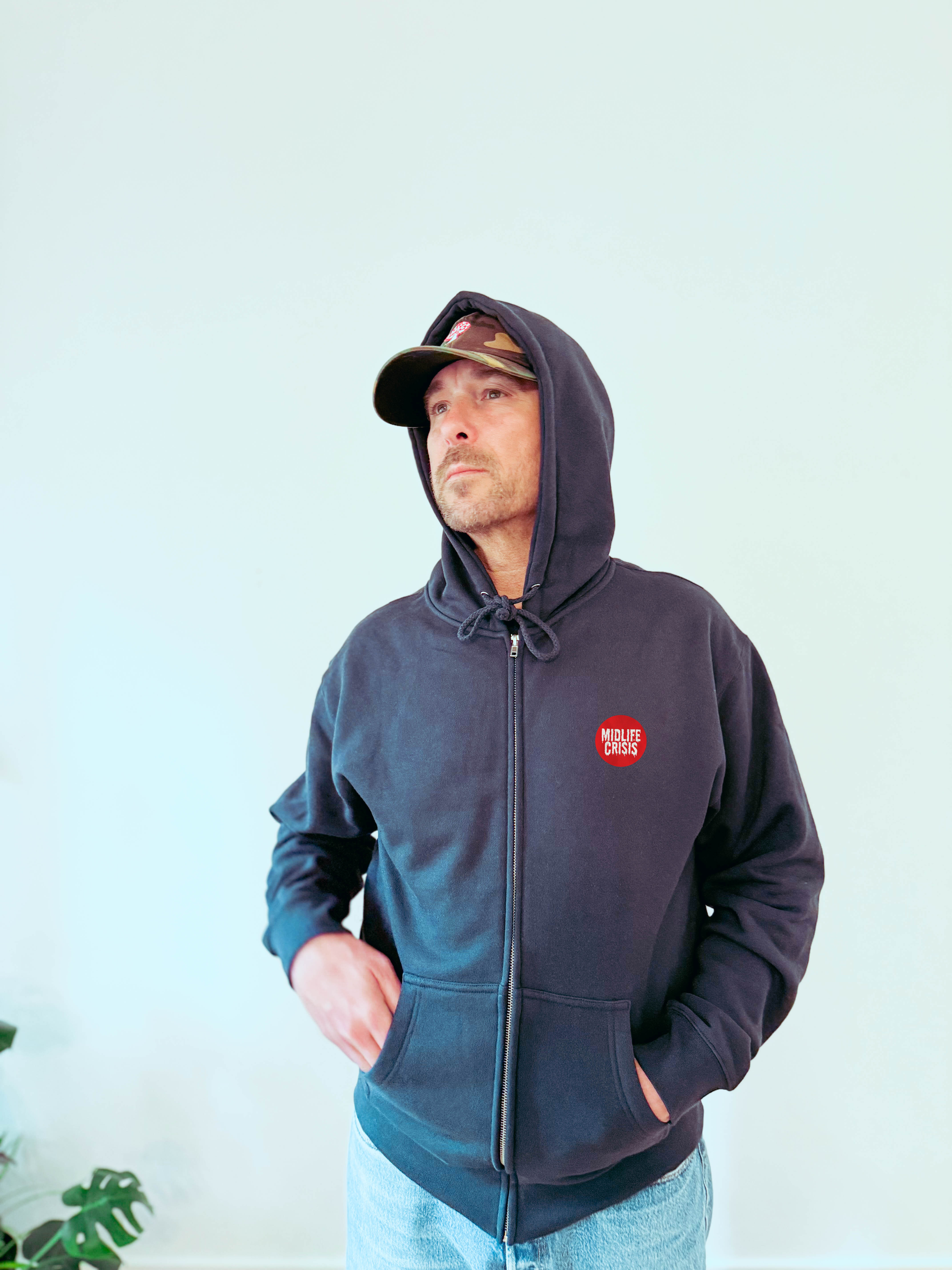 Drip Zip Hoodie - Navy